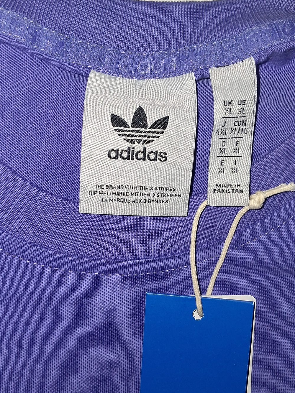 Adidas Originals Trefoil T-Shirt Semi Cobalt Blue Size-XL NWT - Picture 4 of 5